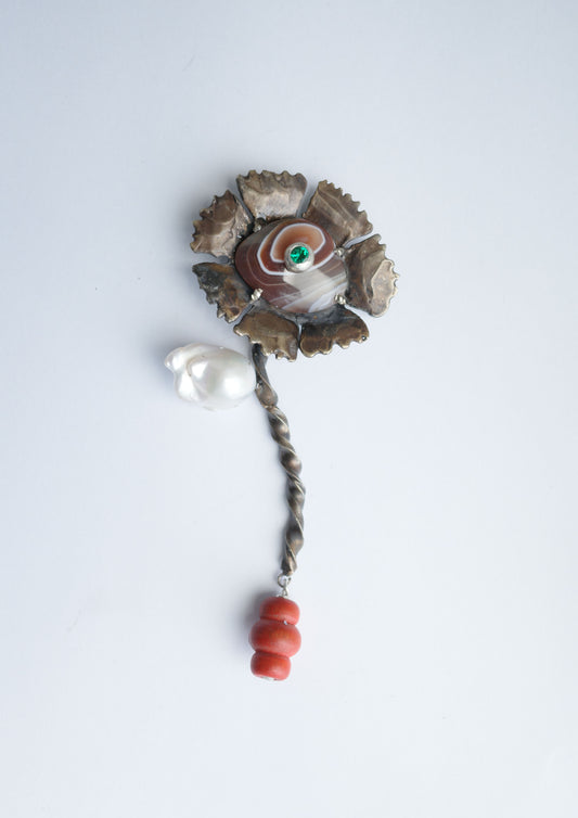 Carnation Brooch and Pendant