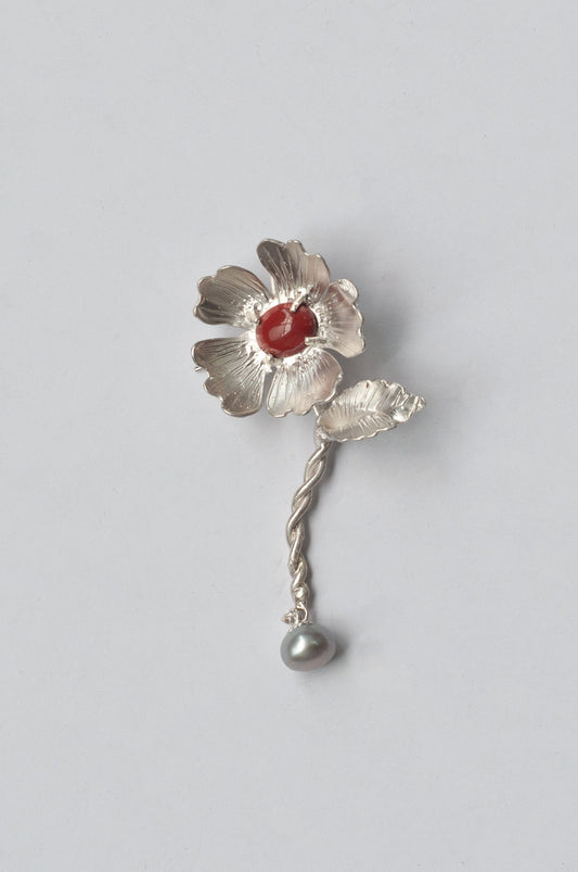 Jasper Flower Brooch/Pendant