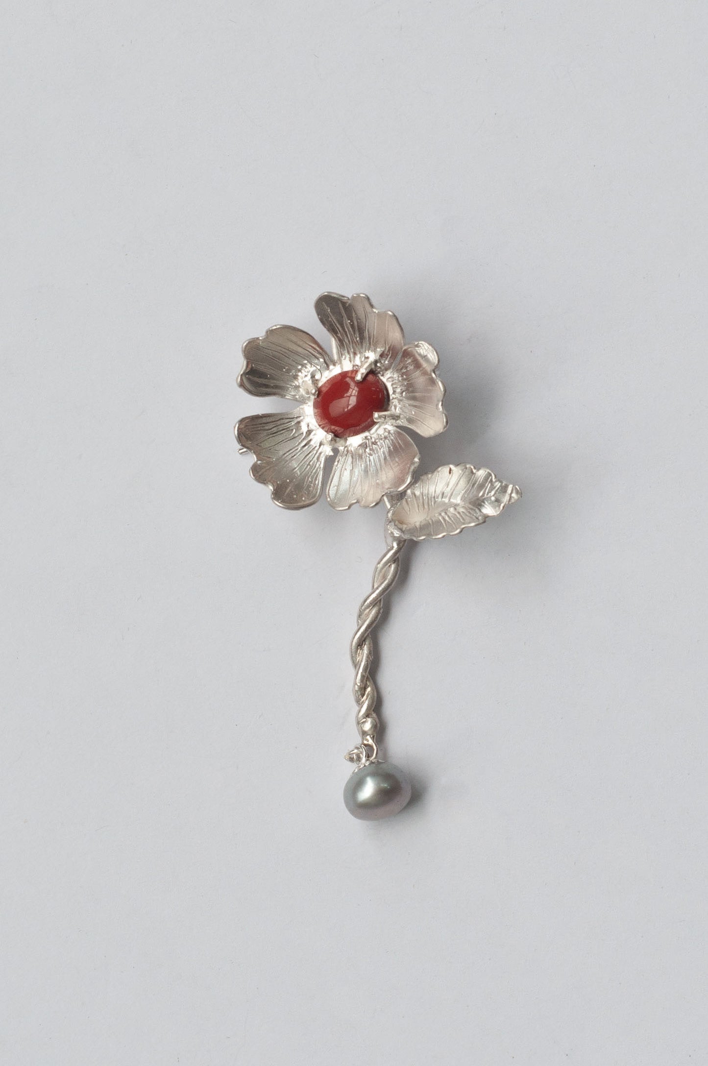 Jasper Flower Brooch/Pendant