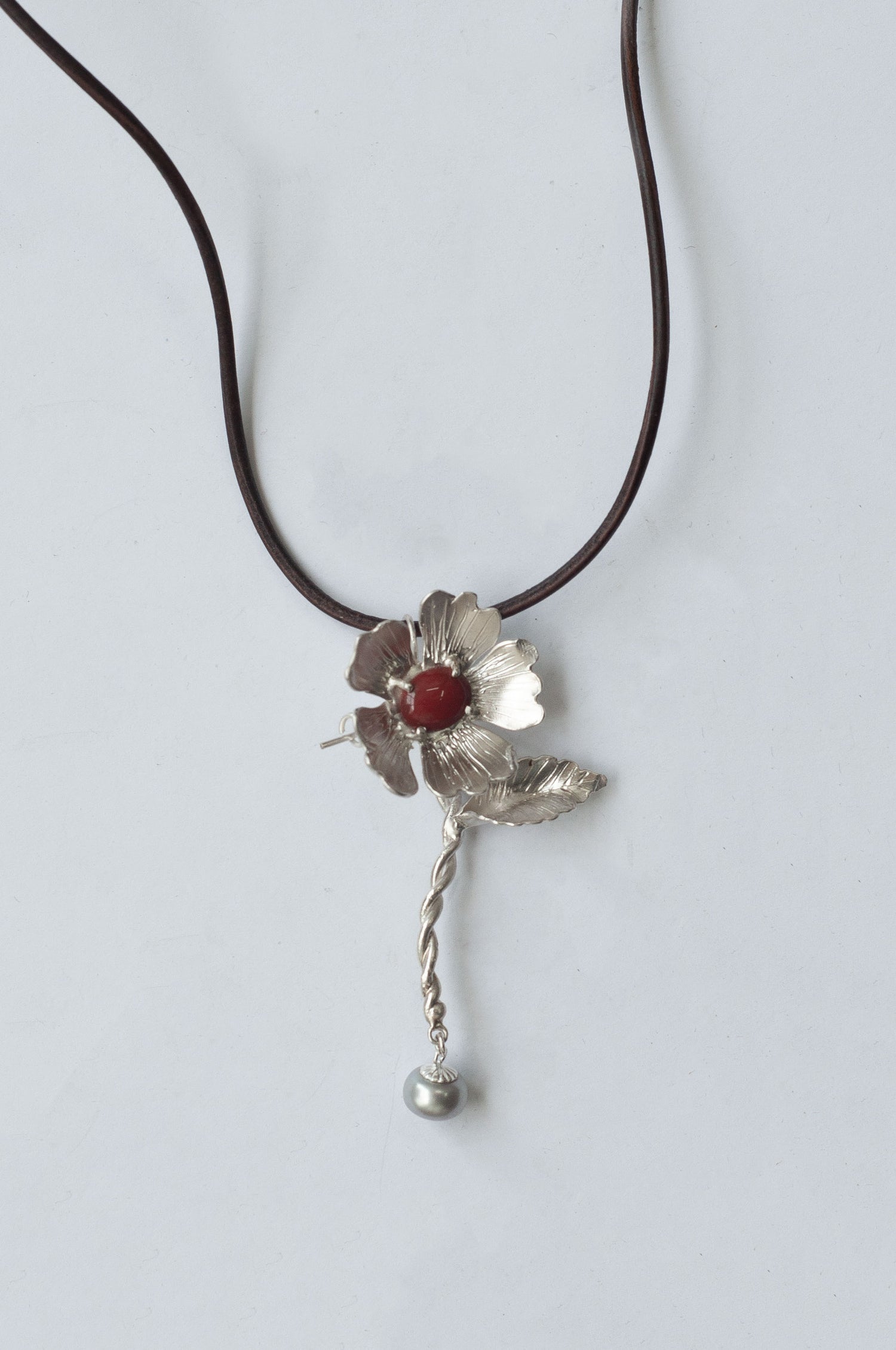 Jasper Flower Brooch/Pendant